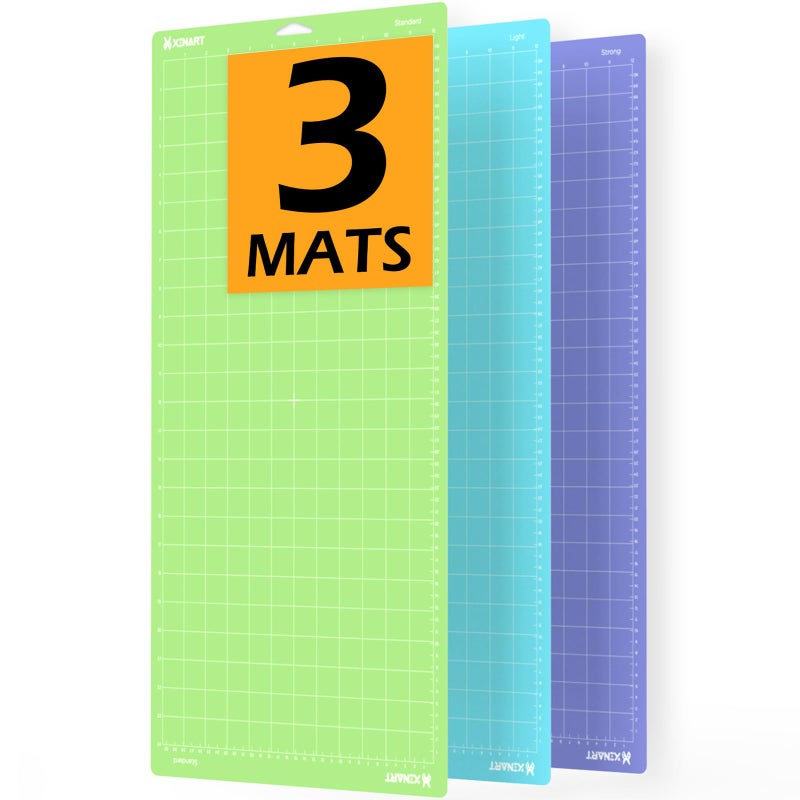 Xinart Cutting Mats for Cricut Maker 3,Maker,Explore 3,Air 2,12x24 inch Variety Replacement Cut Mat Compitable with Cricut Machines 3 Mats - Image 1
